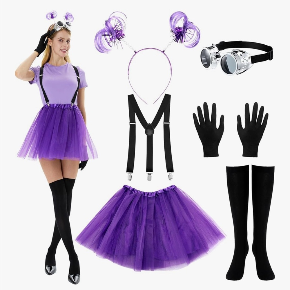 Mystical Purple Minion/Fairy Costume Set for Women